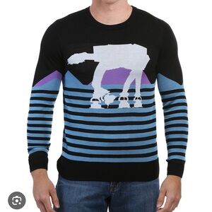 Star Wars Black and Blue Striped Crewneck Sweater